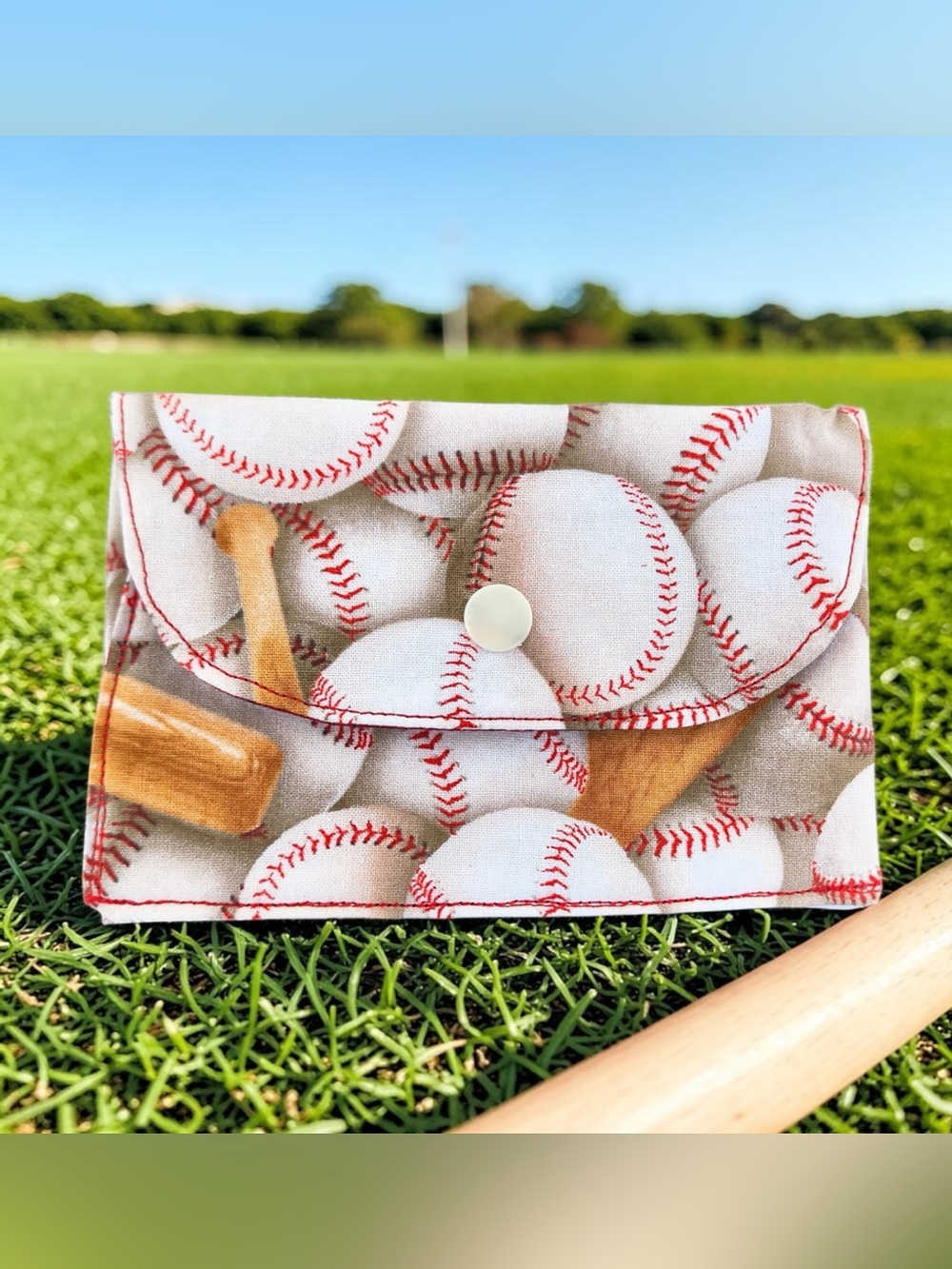 Baseball Wallet Softball Gift Card Holder New Handmade by Darling Darce